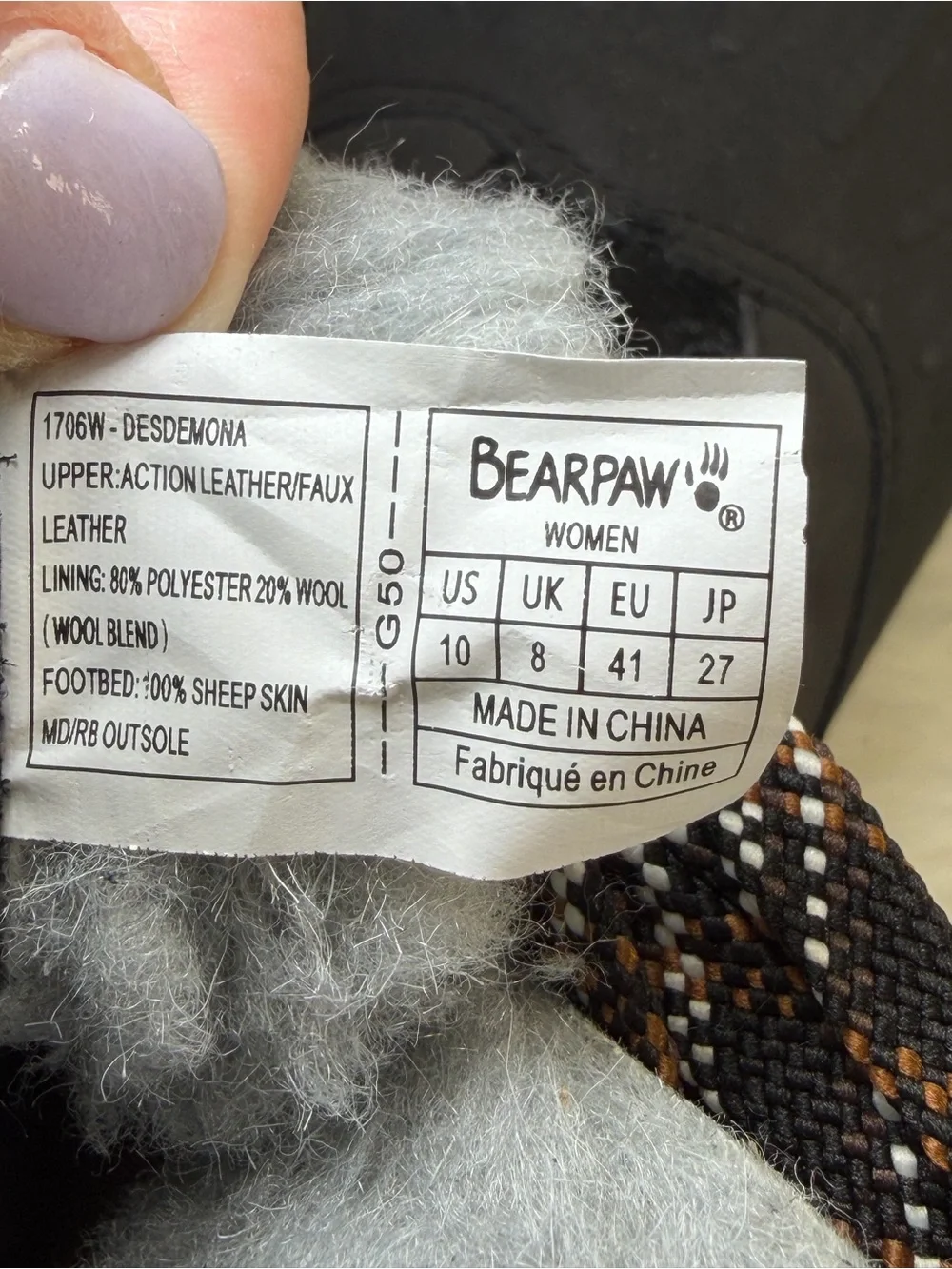 BearPaw Women’s Size 10 Desdemona Waterproof Lace Up Winter Boots NWOT/NWOB